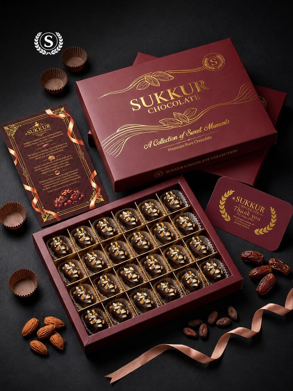 Premium Dark Chocolate Almond Dates view 4