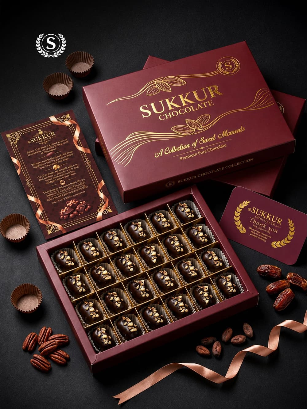 Premium Dark Chocolate Pecan Dates view 4